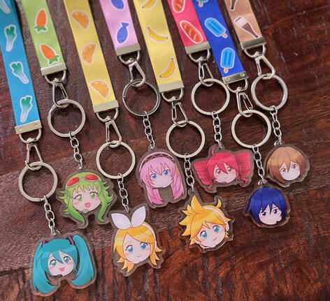 Vocaloid Lanyard Keychains